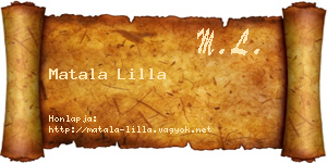 Matala Lilla névjegykártya